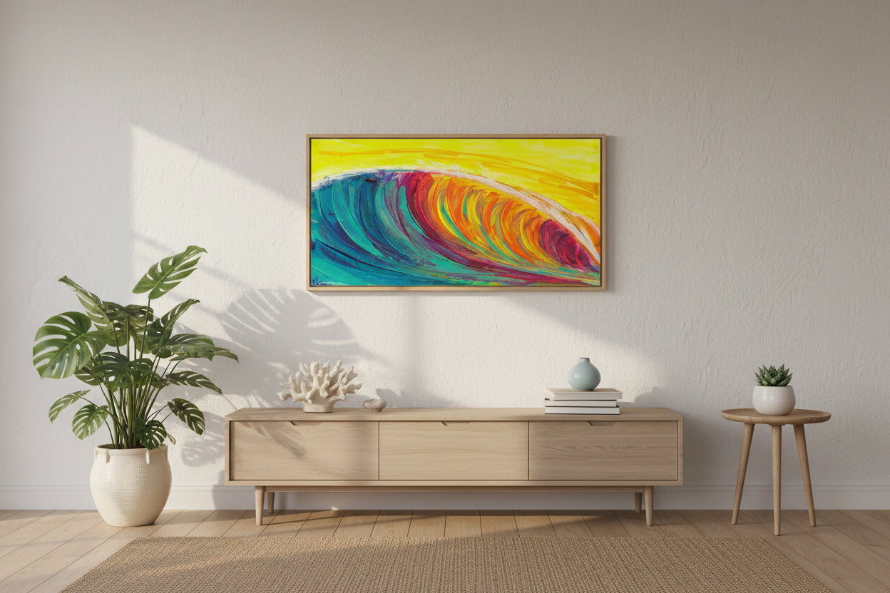 Tsunami – Framed Canvas Ocean Art Print | Nick Seyler