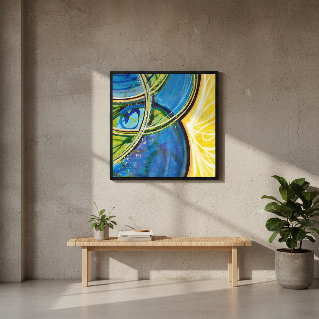Angry Bird – Framed Canvas Abstract Art Print | Nick Seyler