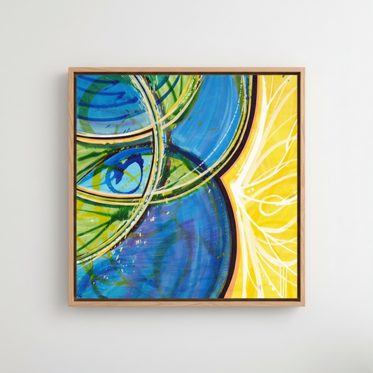 Angry Bird – Framed Canvas Abstract Art Print | Nick Seyler