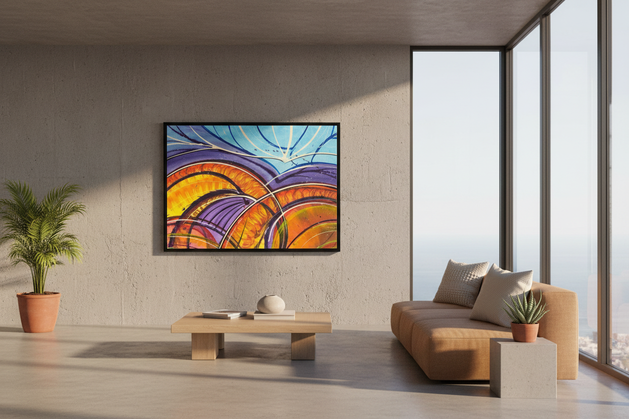 Flies Eyes – Framed Canvas Abstract Art Print | Nick Seyler