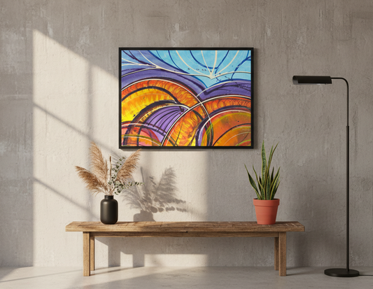 Flies Eyes – Framed Canvas Abstract Art Print | Nick Seyler