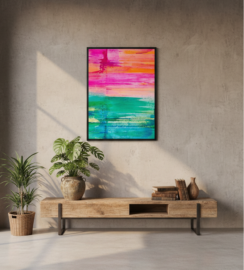 Horizons – Framed Canvas Abstract Ocean Art Print | Nick Seyler