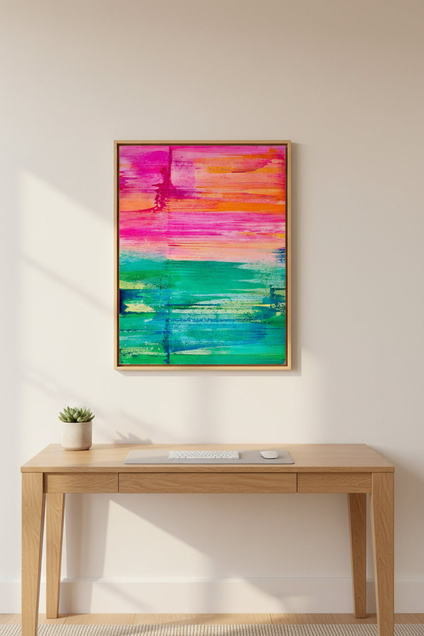 Horizons – Framed Canvas Abstract Ocean Art Print | Nick Seyler