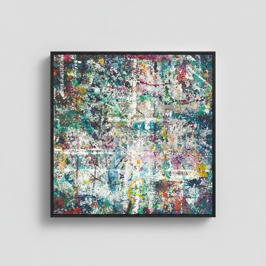 LeftOvers 01 – Framed Canvas Abstract Art Print | Nick Seyler