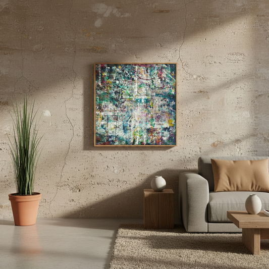 LeftOvers 01 – Framed Canvas Abstract Art Print | Nick Seyler