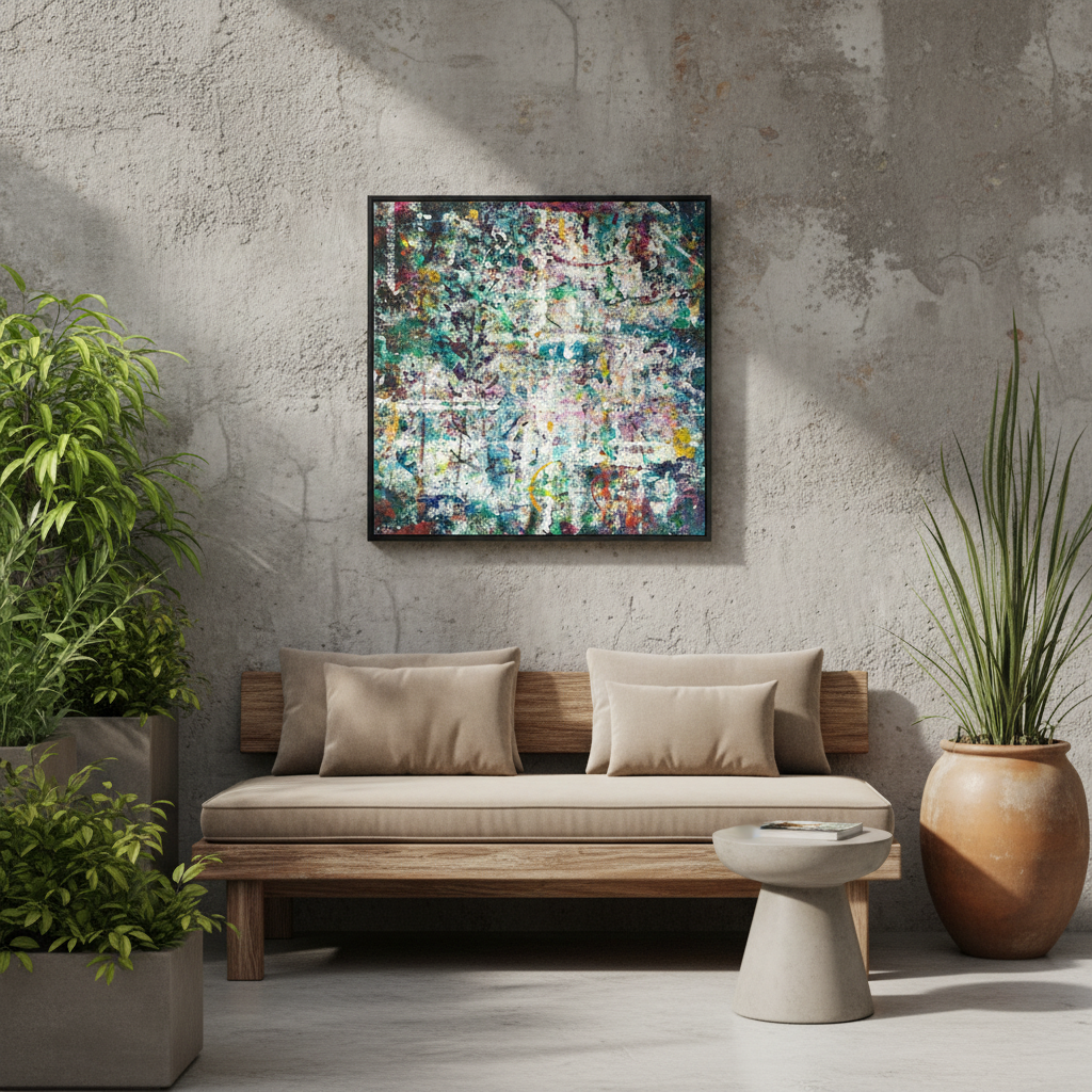 LeftOvers 01 – Framed Canvas Abstract Art Print | Nick Seyler