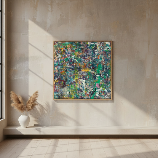 LeftOvers 02 – Framed Canvas Abstract Art Print | Nick Seyler