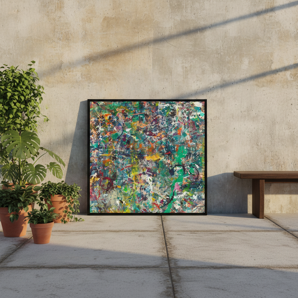 LeftOvers 02 – Framed Canvas Abstract Art Print | Nick Seyler