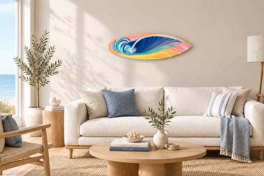 Colorful Wave Surfboard