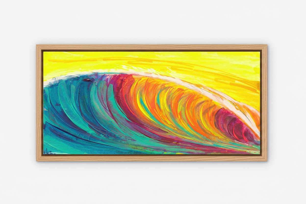 Tsunami – Framed Canvas Ocean Art Print | Nick Seyler